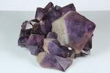 8.8" Deep Purple Amethyst Crystal Cluster With Huge Crystals - #185445-1
